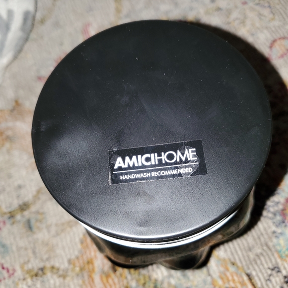 Halloween Large Black Glass Skull Jar Canister. - Picture 3 of 3